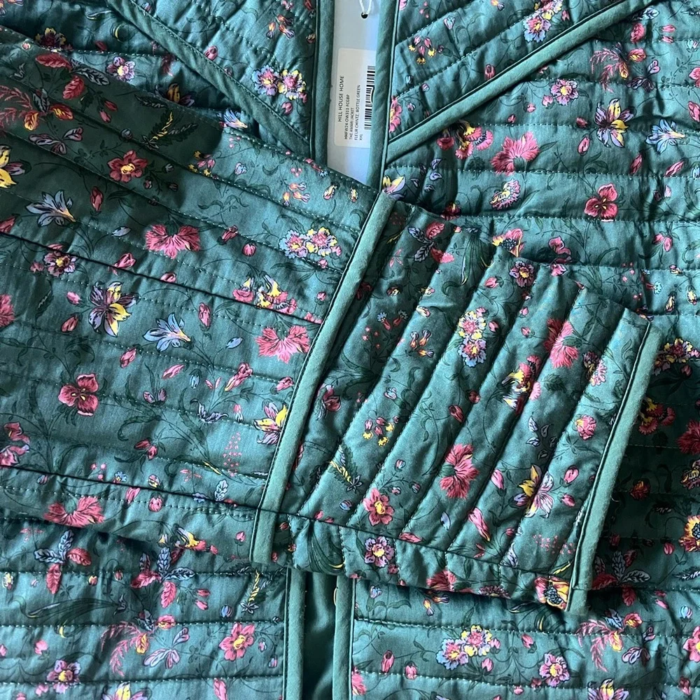 The Amari Quilted Jacket - Bottle Green Fleur Chintz - Picture 5 of 7